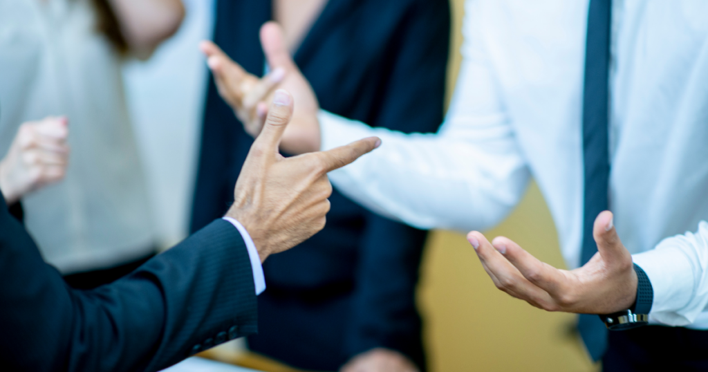 business partners in an argument