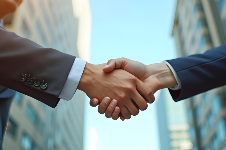 two business men shaking hands